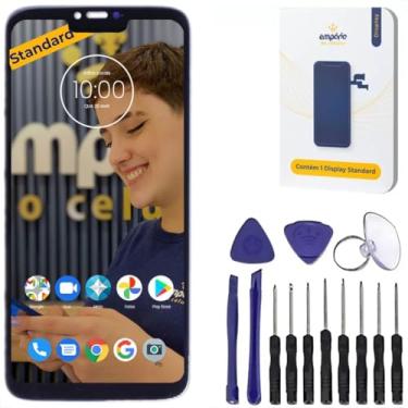 Imagem de Tela Frontal Display Touch Compatível Moto G7 Power Empório Standard Preto
