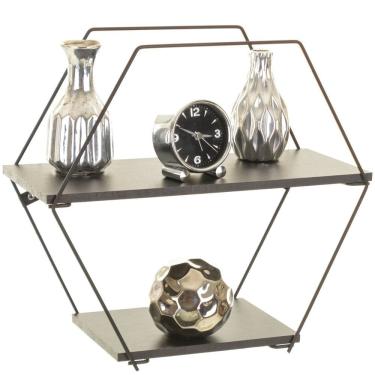 Imagem de Prateleira Geometrica Hexagonal Preto