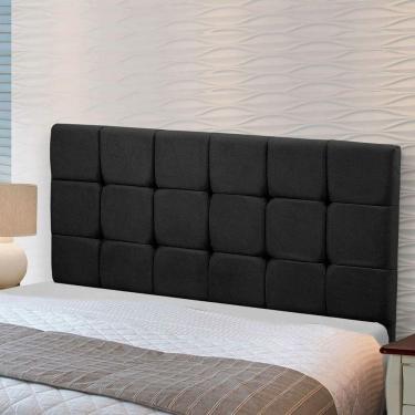 Imagem de Cabeceira Queen Julia 160cm Em Madeira Reflorestada Veludo Star Confort Preto