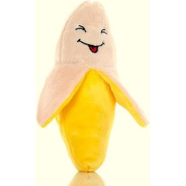 Imagem de Mordedor Pelúcia Banana Cachorro Cães Brinquedo Pet para Yorkshire Mini Shitzu Pinscher Chihuahua Filhotes Spitz