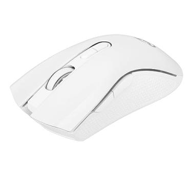 Imagem de Mouse Ergonômico Sem Fio, Retroiluminação RGB, DPI Ajustável Com Receptor USB 2.4G, para Viagens Em Escritórios Domésticos (Branco)