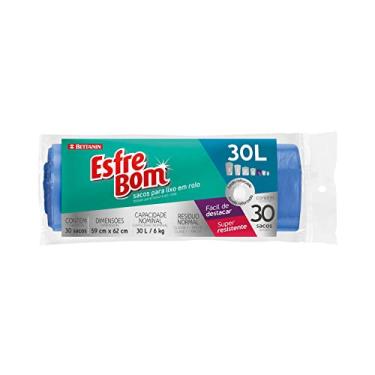 Imagem de EsfreBom - Saco para Lixo Rolo com 30 Sacos de 30 Litros, Cor Azul, Bettanin
