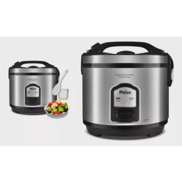 Imagem de Panela Elétrica de Arroz Philco 5 Xícaras PH5P Visor Glass Inox 127v, 