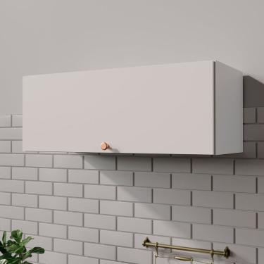 Imagem de Armário Aéreo Porta Basculante 90cm Arizona Cabecasa Madeiramadeira Branco/Cobre