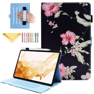 Imagem de UUcovers Capa para tablet Galaxy Tab S7 FE 5G/S8 Plus/S7 Plus de 12,4 polegadas com suporte/porta-lápis/alça de mão [hibernar/despertar automático], capa inteligente para Samsung Tab S7 FE 2021/S8+