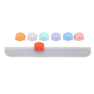 Imagem de Rolo de Corte de Papel, Aparador de Papel Versátil 7 Em 1, Régua de Localização, Ferramenta de Scrapbook Com 7 Cabeças de Corte para Curva de Vinco Pontilhado Reto, Renda de