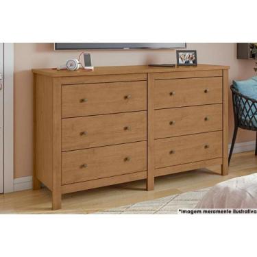 Imagem de Cômoda Infantil Horizontal Maggiore c/ 6 Gavetas Rovere - Lopas