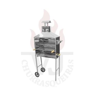 Imagem de Carrinho de espetinho Inox 60cm - VJ Churrasqueira