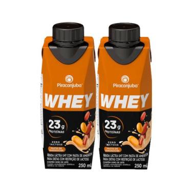 Imagem de Kit 2 Bebida Láctea Piracanjuba Whey Zero Lactose Pasta de Amendoim co