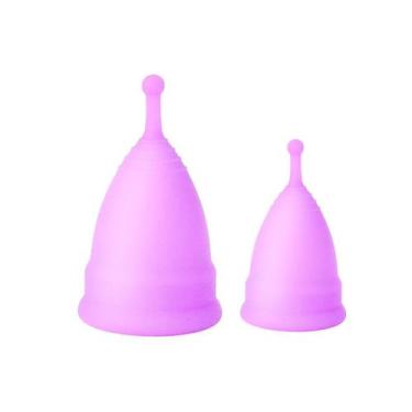 Imagem de KIT com 2 coletores Menstrual Silicone Reutilizável P M Fem.