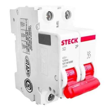 Imagem de Disjuntor din steck 3ka bifasico bipolar curva c 10a sdd62c10