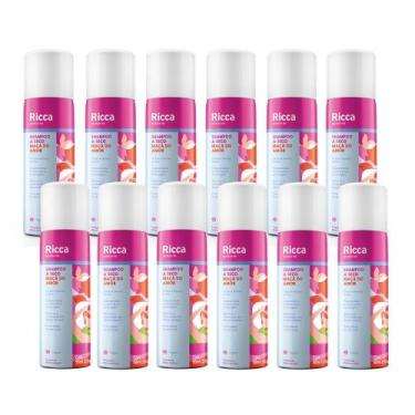 Imagem de Kit 12 Shampoos a Seco Maçã do Amor 50ml Compacto Antioleosidade Ricca