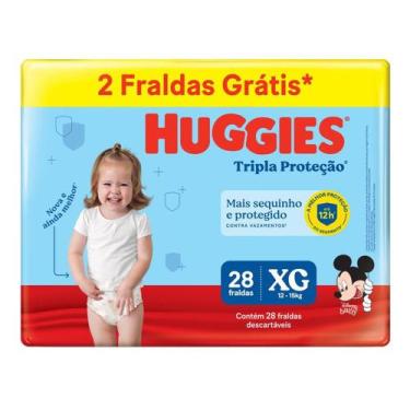 Imagem de Fralda Descartável Huggies Tripla Proteção Meguinha XG - 28 Tiras