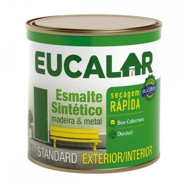 Imagem de Tinta Esmalte. 1/4 (900ml) Sintetico Eucalar Preto - Eucatex, Preto