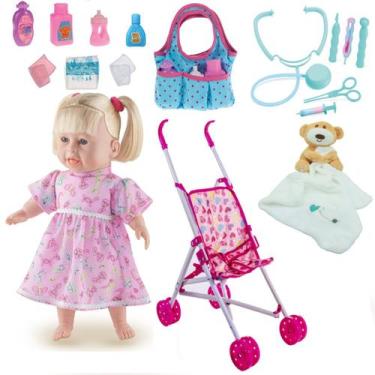 Imagem de Boneca Menina Rafaeli Consulta Médico +Acessórios P/ Brincar - Milk Br