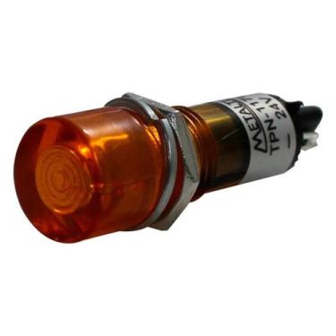 Imagem de Sinaleiro Redondo 11mm 24V Laranja Metaltex, Laranja