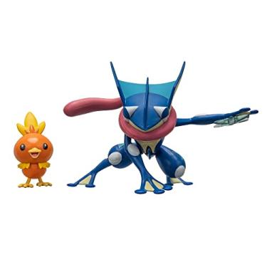 Imagem de Pokemon Battle Figure 2 Pack - Features 4.5-Inch Greninja and 2-Inch Torchic Battle Figures with Accessory - Amazon Exclusive