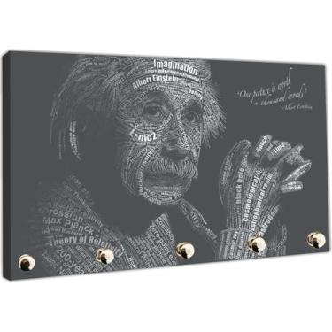 Imagem de Porta Chaves Ciências Albert Einstein Físico Organizador Chaveiros - V