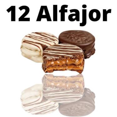 Imagem de 12 Alfajor Chocolate Gramado Recheio Triplo - 660g - Gramado Alfajor