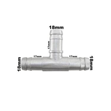 Imagem de Conexão T Adaptação Emenda 16x16x16mm em Alumínio - PARAISO DAS MANGUE