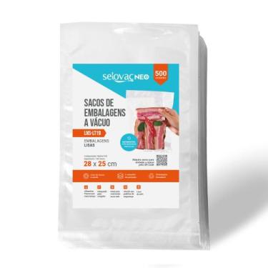 Imagem de Embalagens para Vácuo Lisa 28x25cm Pct c/ 500 un  Selovac