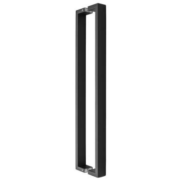 Imagem de Puxador Porta de Madeira ou Vidro 4cm x 2cm Inox - Preto Text. - Loja 