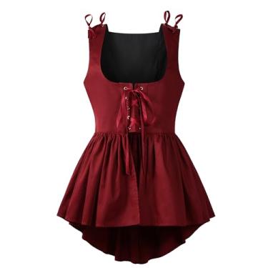 Imagem de Reminisce Boutique Colete feminino medieval vitoriano renascentista Ren Faire LARP, Borgonha, Large