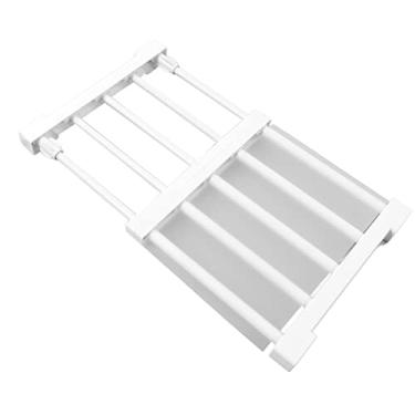 Imagem de Armário de Tensão Prateleira Expansível Divisor Rack Armazenamento Versátil Organizador Guarda-roupa para Armário Banheiro Cozinha (30‑40 cm/11,8‑15,7 pol. de comprimento)