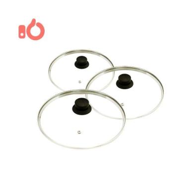 Imagem de Jogo 3 Tampas De Vidro Avulsas para panelas 28 E 30 Cm - Okayshop