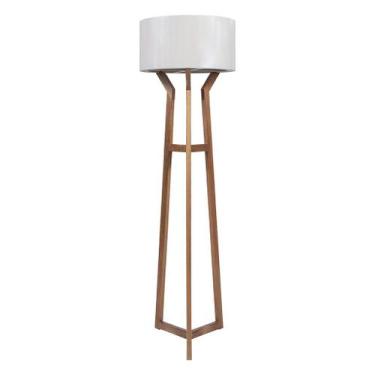 Imagem de Luminária de Piso Texas com madeira maciça e Mdf - Bac Móveis, Natural