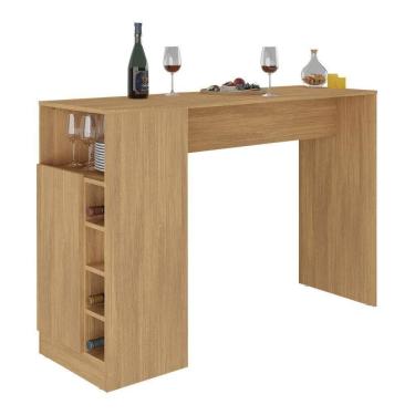 Imagem de Bancada Balcão/mesa de Cozinha com Adega Multimóveis Mp2144 Madeirado