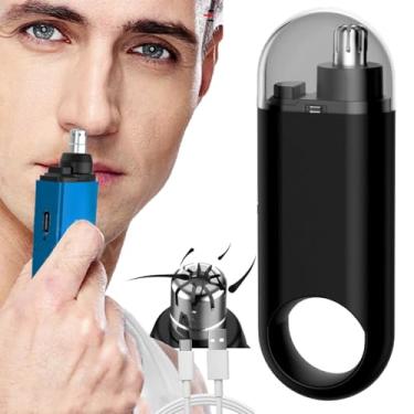 Imagem de MOAIX Aparador de pelos do nariz portátil, para homens, recarregável via USB, com corte suave e preciso, à prova d'água IPX7