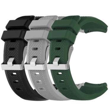 Imagem de Kit 3 Pulseiras 22mm para GTR4 A2166 - Estilo no Pulso, Preto, Cinza, 
