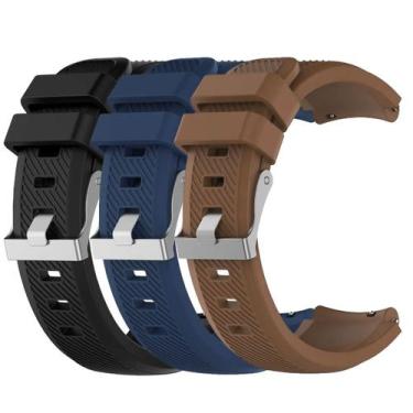 Imagem de Kit 3 Pulseiras 22mm para GTR4 A2166 - Estilo no Pulso, Preto, Azul ma