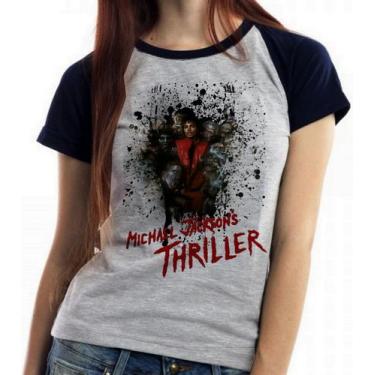 Imagem de Baby look blusa feminina ou Camiseta unissex Michael Jackson thriller 