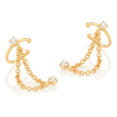 Imagem de Brinco Ear Cuff Composto Por 4 Zircônias De 526663 - ROMMANEL, Branco,