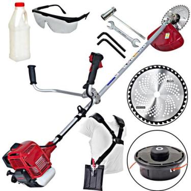 Imagem de Roçadeira Profissional Nakashi L450K 45,4CC Ideal Para Fazendas, Rodov