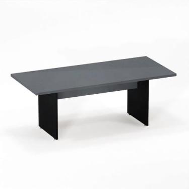 Imagem de Mesa Reunião Pé Painel P25 Pandin 2,6 M Grafito e Preto