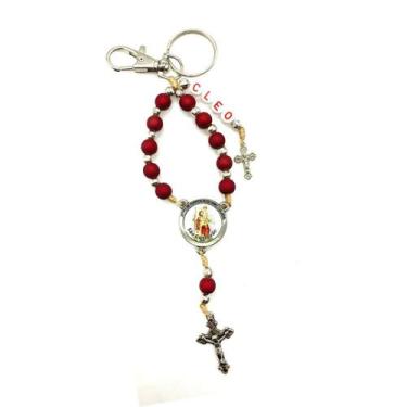 Imagem de Chaveiro Personalizado com 1Nome -Cor Vermelho-São Cristovão - Ateliê 