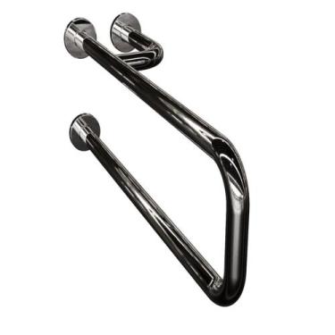 Imagem de Barra de Apoio Lateral Fixa Inox Polido - LEVEVIDA, 80 cm, LADO DIREIT