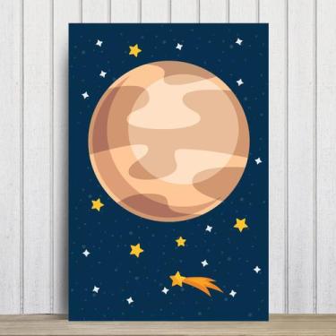 Imagem de Placa Decorativa Infantil Sistema Solar Kit 4un 30x40cm - Quartinhos