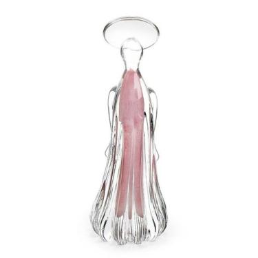 Imagem de Anjo Em Cristal Murano Rosa - São Marcos