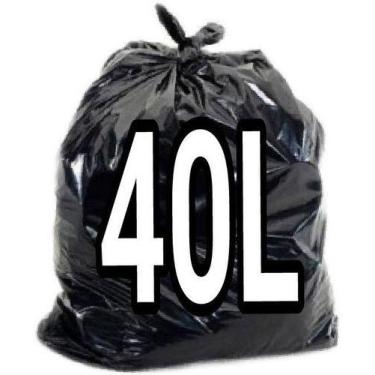 Imagem de Saco De Lixo 40 Litros Preto 100 Unidades Fabricante - HIGIPACK