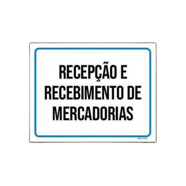 Imagem de Placa Sinalização Recepção Recebimento Mercadorias 18x23 5un