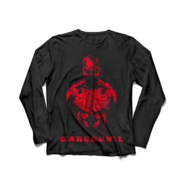 Imagem de Camiseta Manga Longa Feminina Demolidor Série - Ultrav Store, Preto, M