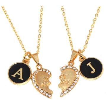 Imagem de Colar Cordão Best Friends Amigas BFF Inicial Folheado 18k