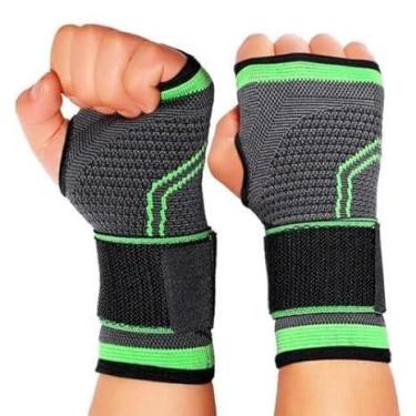 Imagem de Kit 2 Munhequeira De Punho DK Elástica Ajustável Tendinite Órtese Alta