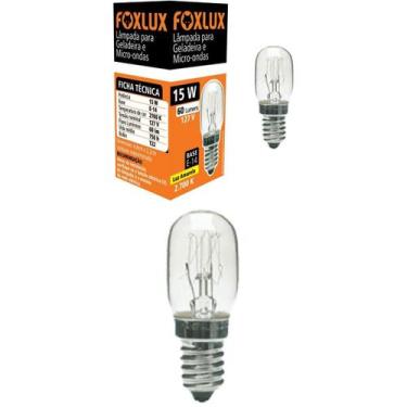 Imagem de Kit 2 Lampada E-14  Geladeira/Microondas 15W 220V Famastil - Foxlux