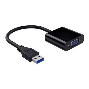 Imagem de Cabo Adaptador Conversor Usb X Vga Monitor Multitelas Pc - Nova Voo