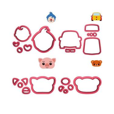 Imagem de Kit 4 Cortadores Circo Carro Porco Urso Plim Plim - DOCE IMPRESSO, 7,5